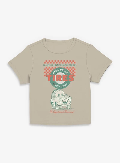 Disney Pixar Cars Casa Della Tires Quality Service Women Baby T-Shirt