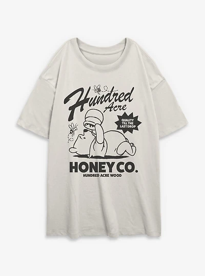 Disney Winnie The Pooh Honey Co Womens Oversized T-Shirt
