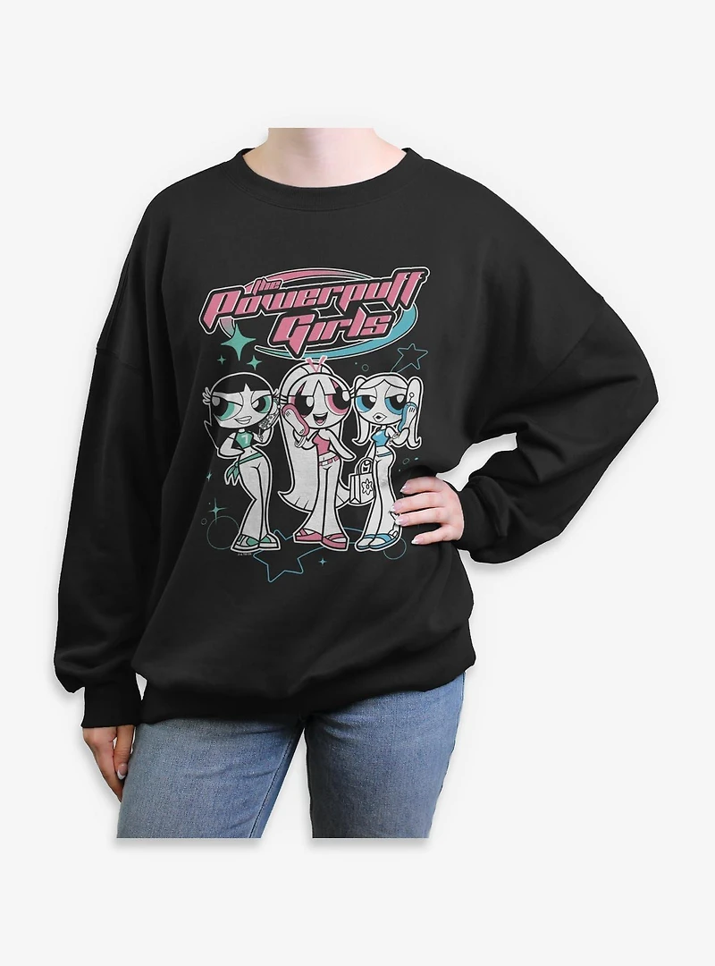 The Powerpuff Girls Teenage Womens Oversized Sweatshirt