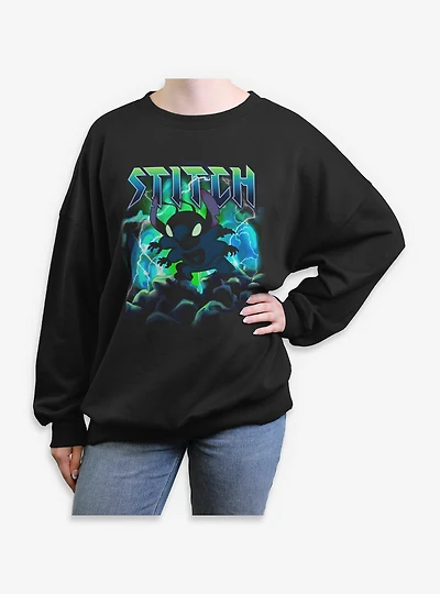 Disney Lilo & Stitch Space Landing Womens Oversized Sweatshirt