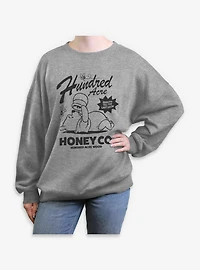 Disney Winnie The Pooh Honey Co Womens Oversized Sweatshirt