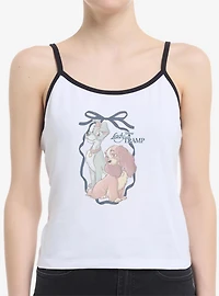 Disney Lady And The Tramp Bow Romance Womens Cami