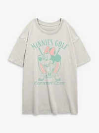Disney Minnie Mouse Minnie's Golf Country Club Womens Oversized T-Shirt