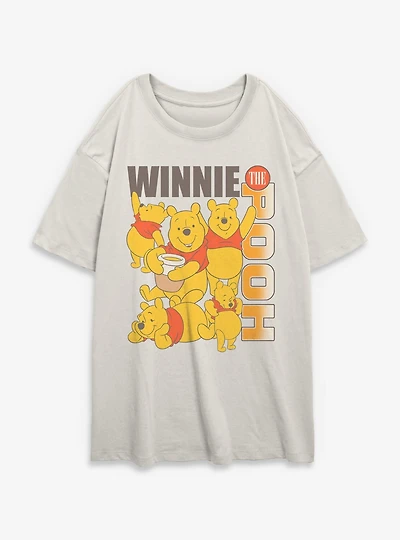 Disney Winnie The Pooh Poses Womens Oversized T-Shirt