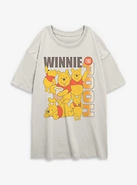 Disney Winnie The Pooh Poses Womens Oversized T-Shirt