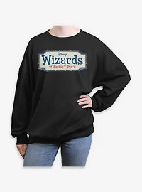 Disney Wizards Of Waverly Place Logo Womens Oversized Sweatshirt
