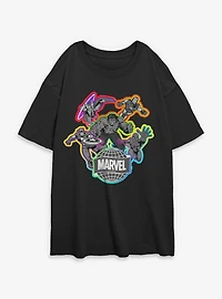 Marvel Energized Heroes Womens Oversized T-Shirt