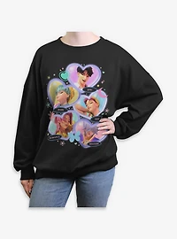 KPop Demon Hunters Saja Boys Heart Pose Womens Oversized Sweatshirt