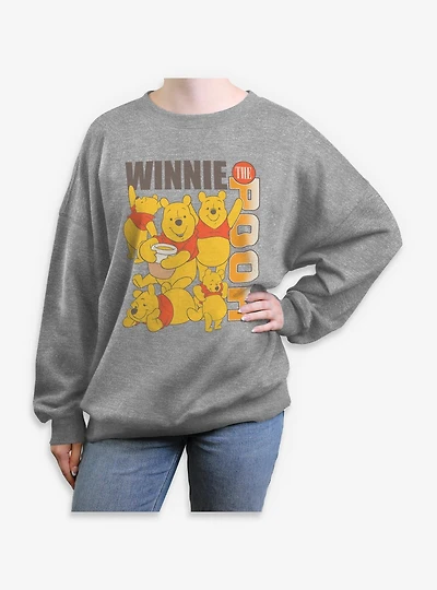 Disney Winnie The Pooh Poses Womens Oversized Sweatshirt