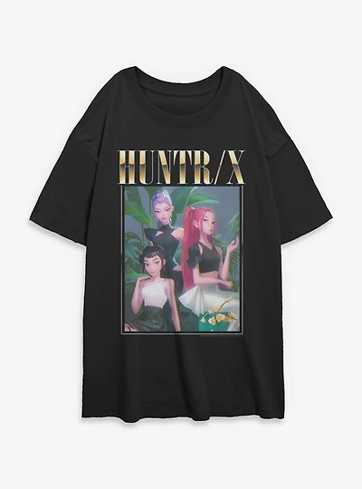 KPop Demon Hunters Huntrix Photocard Womens Oversized T-Shirt