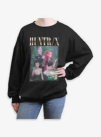 KPop Demon Hunters Huntrix Photocard Womens Oversized Sweatshirt