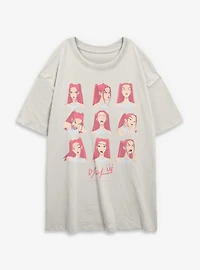 KPop Demon Hunters HUNTR/X Mira Expression Womens Oversized T-Shirt