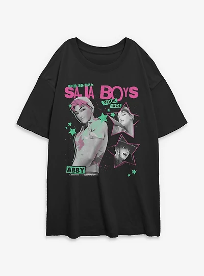 KPop Demon Hunters Saja Boys Abby Your Idol Womens Oversized T-Shirt