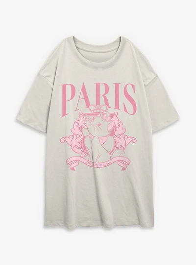 Disney The Aristocats Paris Princess Marie Womens Oversized T-Shirt