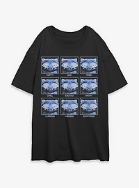 KPop Demon Hunters Derpy Expressions Womens Oversized T-Shirt