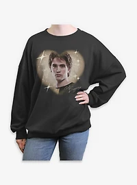 Harry Potter Cedric Diggory Heart  Womens Oversized Sweatshirt