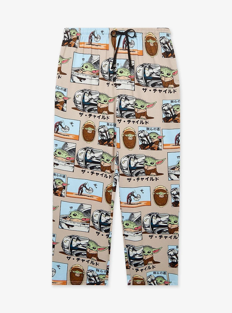 Star Wars The Mandalorian Manga Panels Allover Print Sleep Pants - BoxLunch Exclusive