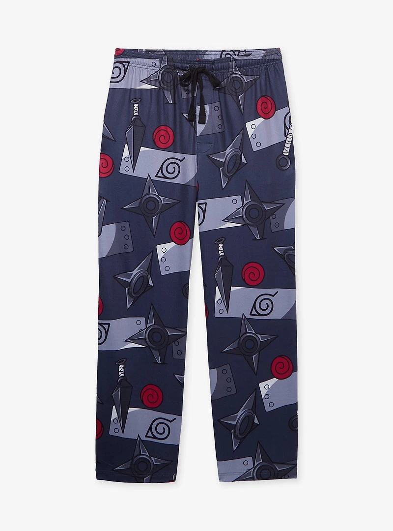 Naruto Shippuden Kakashi Hatake Icons Allover Print Sleep Pants - BoxLunch Exclusive