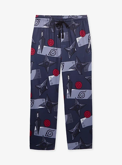Naruto Shippuden Kakashi Hatake Icons Allover Print Sleep Pants - BoxLunch Exclusive