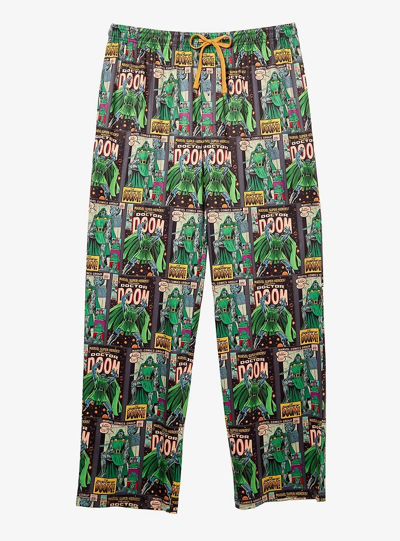 Marvel Dr. Doom Comic Cover Allover Print Sleep Pants - BoxLunch Exclusive