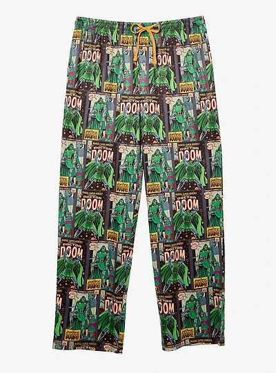 Marvel Dr. Doom Comic Cover Allover Print Sleep Pants - BoxLunch Exclusive