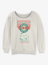 Disney Pixar Cars Casa Della Tires Quality Service Womens Slouchy Sweatshirt