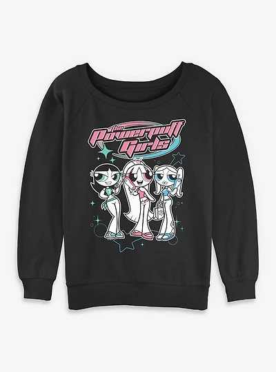 The Powerpuff Girls Teenage Womens Slouchy Sweatshirt