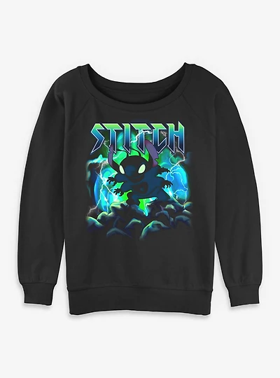 Disney Lilo & Stitch Space Landing Womens Slouchy Sweatshirt
