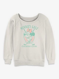 Disney Minnie Mouse Minnie's Golf Country Club Womens Slouchy Sweatshirt
