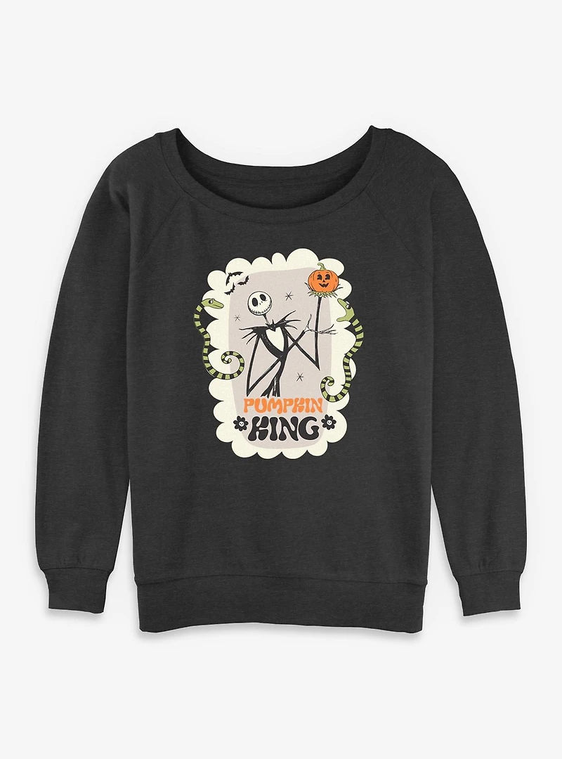 Disney The Nightmare Before Christmas Pumpkin King Frame Womens Slouchy Sweatshirt