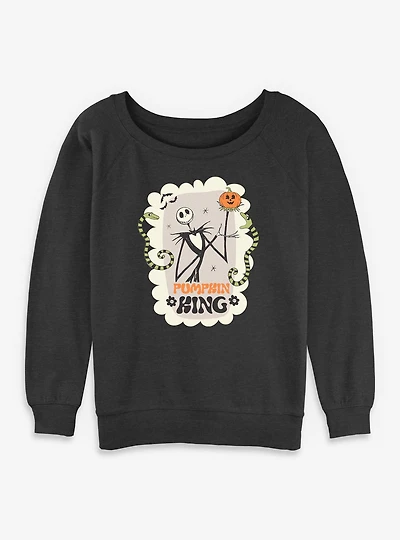 Disney The Nightmare Before Christmas Pumpkin King Frame Womens Slouchy Sweatshirt