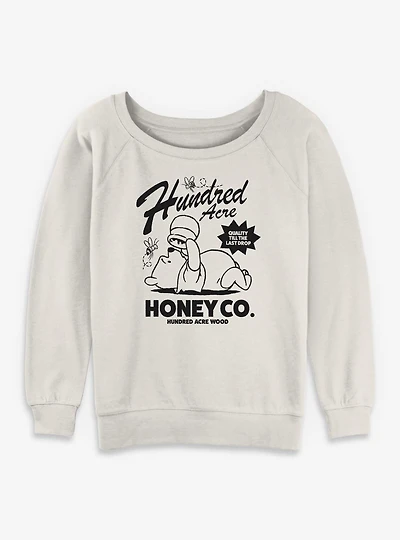 Disney Winnie The Pooh Honey Co Womens Slouchy Sweatshirt