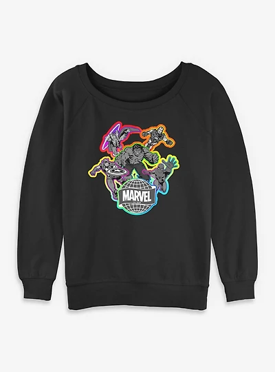 Marvel Energized Heroes Womens Slouchy Sweatshirt
