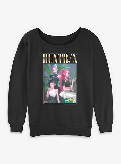 KPop Demon Hunters HUNTR/X Photocard Womens Slouchy Sweatshirt
