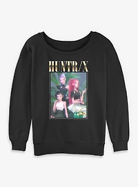KPop Demon Hunters HUNTR/X Photocard Womens Slouchy Sweatshirt