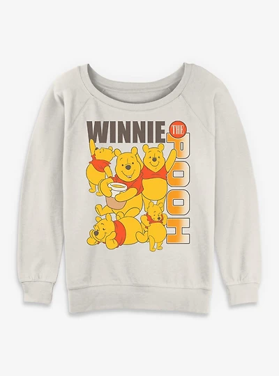 Disney Winnie The Pooh Poses Womens Slouchy Sweatshirt