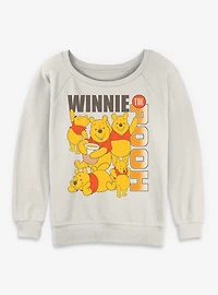 Disney Winnie The Pooh Poses Womens Slouchy Sweatshirt