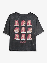 KPop Demon Hunters Huntrix Mira Expression Mineral Wash Womens Crop T-Shirt