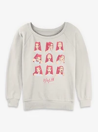 KPop Demon Hunters Huntrix Mira Expression Womens Slouchy Sweatshirt