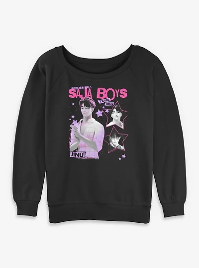 KPop Demon Hunters Saja Boys Jinu Your Idol Womens Slouchy Sweatshirt