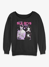KPop Demon Hunters Saja Boys Jinu Your Idol Womens Slouchy Sweatshirt