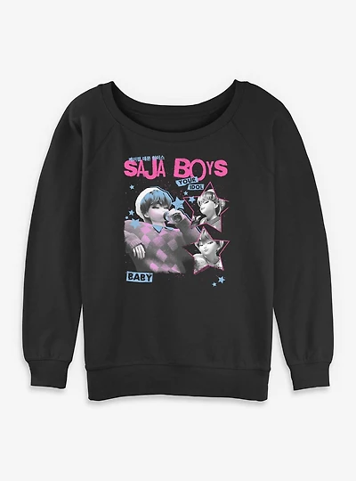 KPop Demon Hunters Saja Boys Baby Your Idol Womens Slouchy Sweatshirt