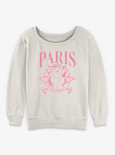 Disney The Aristocats Paris Princess Marie Womens Slouchy Sweatshirt