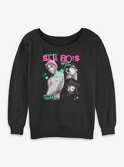 KPop Demon Hunters Saja Boys Abby Your Idol Womens Slouchy Sweatshirt