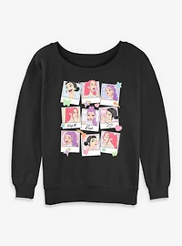 KPop Demon Hunters HUNTR/X Polaroid Photos Womens Slouchy Sweatshirt