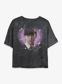 Harry Potter Neville Longbottom Heart  Mineral Wash Womens Crop T-Shirt