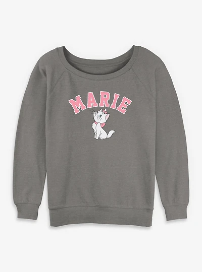 Disney The Aristocats Marie Collegiate Logo Womens Slouchy Sweatshirt