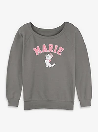 Disney The Aristocats Marie Collegiate Logo Womens Slouchy Sweatshirt