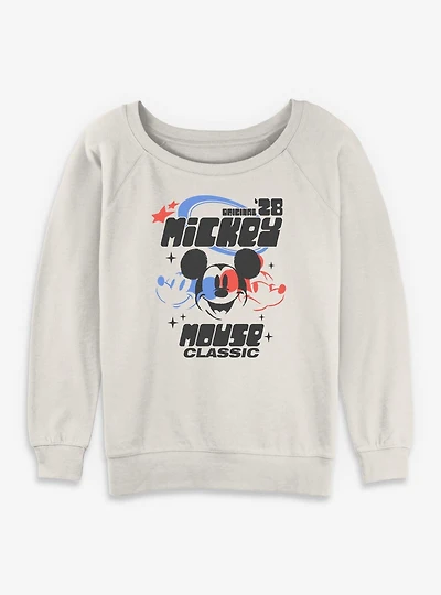 Disney Mickey Mouse Original '28 Classic Womens Slouchy Sweatshirt