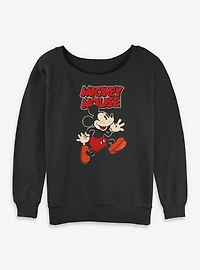Disney Mickey Mouse Classic Womens Slouchy Sweatshirt